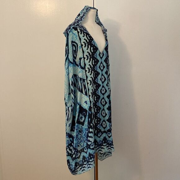Blue Rococo Sand Blue Embellished Hooded Kaftan Size Small - Picture 5 of 15